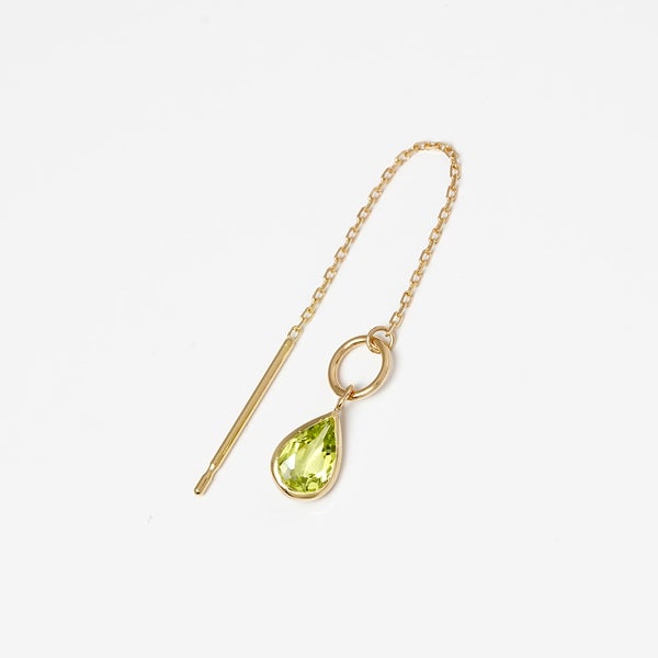Peridot one of a kind single pierce /ペリドット | Hariqua