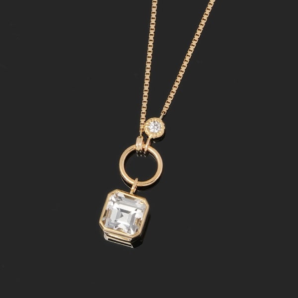 Russian Phenakite × Diamond necklace 0.92 /ロシアン・フェナカイト