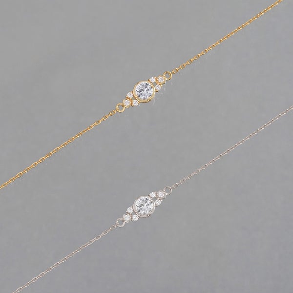 Phenakite halo bracelet /フェナカイト[受注生産] | Hariqua