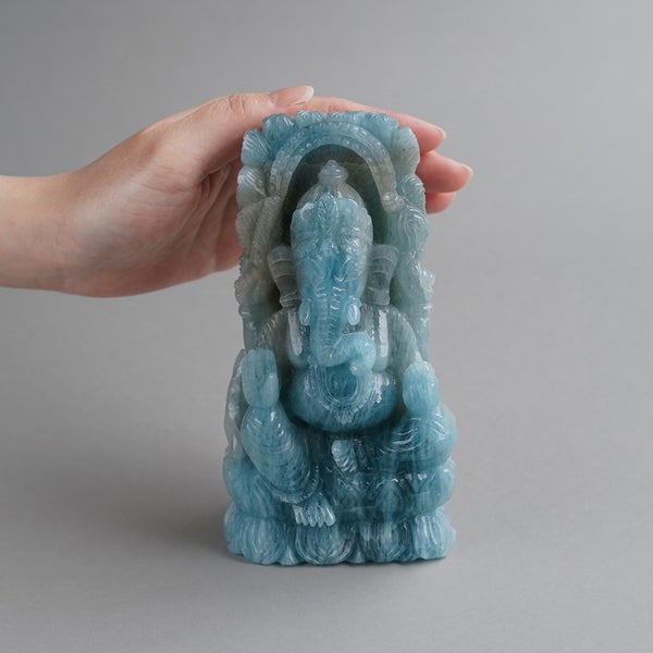Aquamarine Ganesha 1092g /アクアマリン | Hariqua-パワーストーン