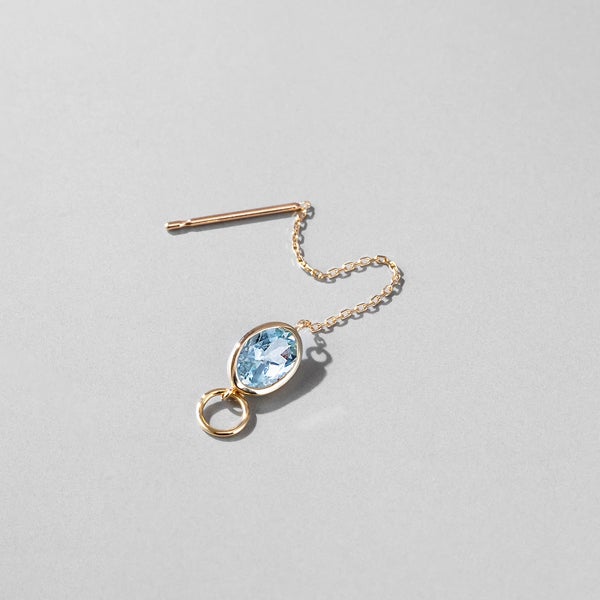 Aquamarine single pierce 0.73 /アクアマリン | Hariqua