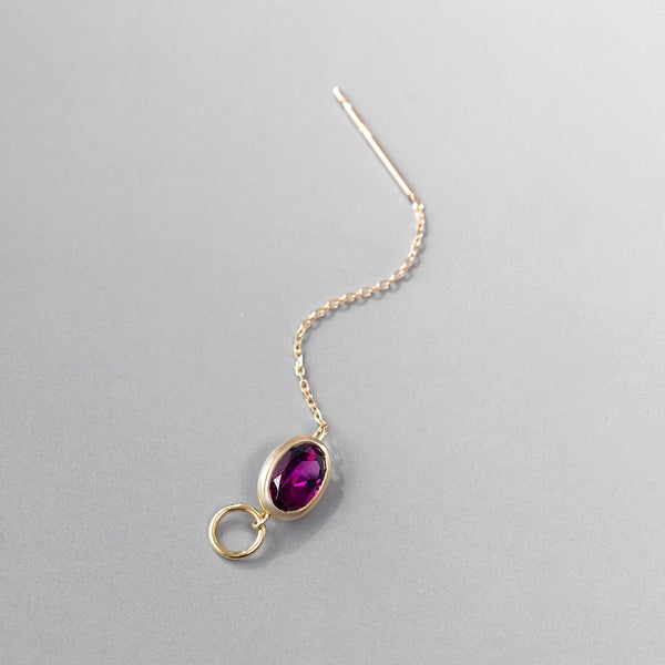 Grape garnet single pierce 1.16 /グレープガーネット | Hariqua
