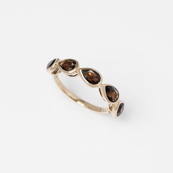 Smoky quartz composed charm /スモーキークォーツ | Hariqua