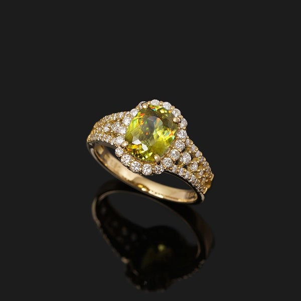 Sphene × Diamond ring 2.36 /スフェーン | Hariqua-パワーストーン