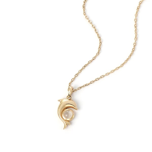 Lemurianseed quartz Dolphin necklace K18 /レムリアンシードクォーツ