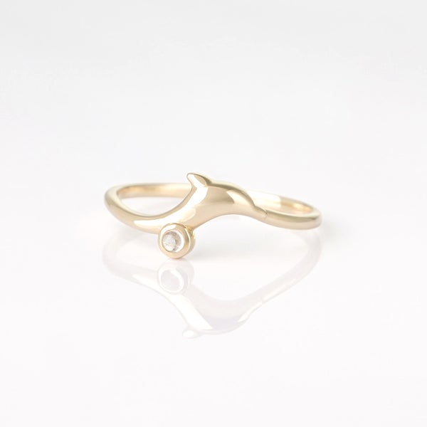 Lemurianseed quartz Dolphin ring K18 /レムリアンシードクォーツ