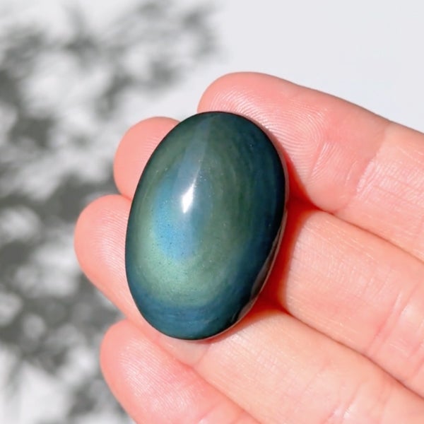 Rainbow obsidian oval B /レインボーオブシディアン | Hariqua