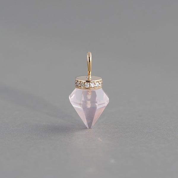 Rose quartz × Diamond pendulum charm 2.87 /ローズクォーツ