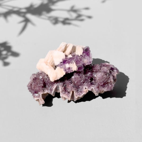 ブルーフローライト　スペイン　アストゥリアス産　ハリックア Turkish Amethyst & Asturias fluorite A /フローライト、アメシスト