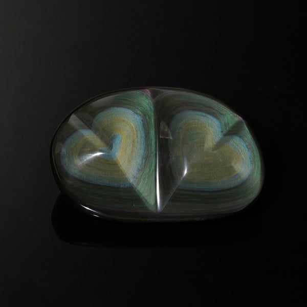 Rainbow obsidian double heart 175g /レインボーオブシディアン