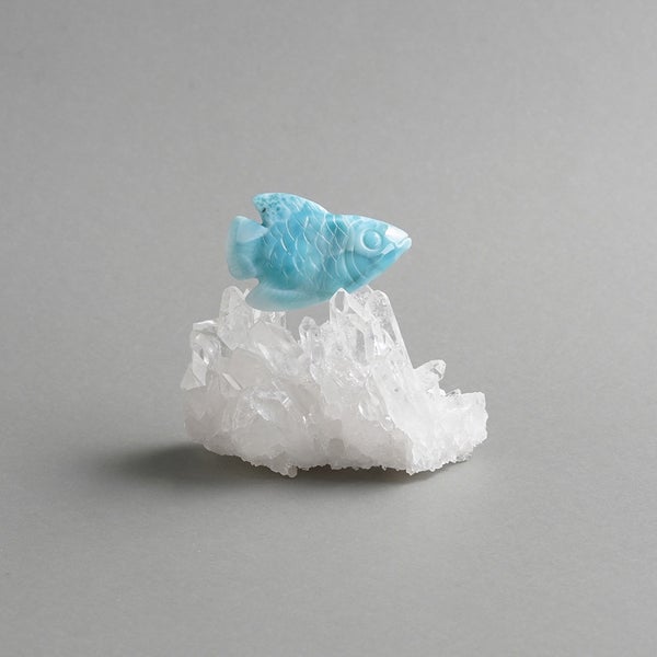 Larimar fish & Quartz /ラリマー、クォーツ | Hariqua-パワーストーン