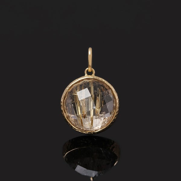 ハリックァ　ルチルクォーツチャーム(K18) Rutile quartz charm 7.07 /ルチルクォーツ | Hariqua-パワーストーン