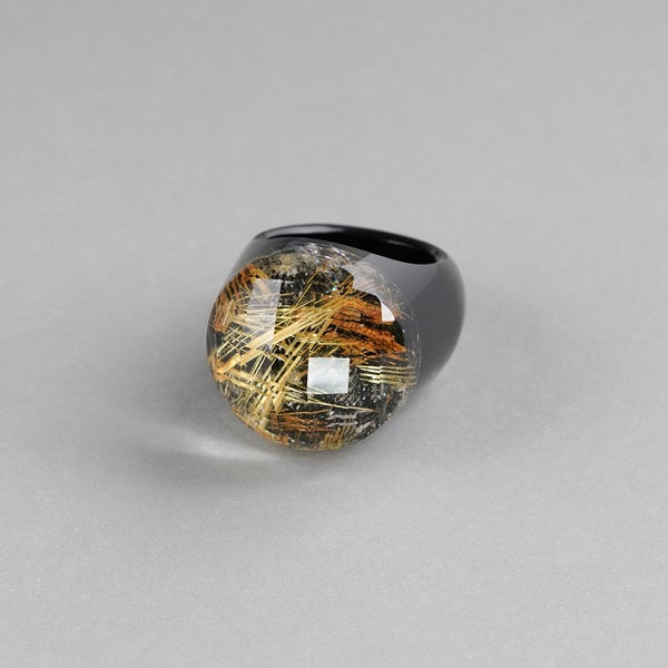 Rutile quartz × Quartz one of a kind ring C /ルチルクォーツ