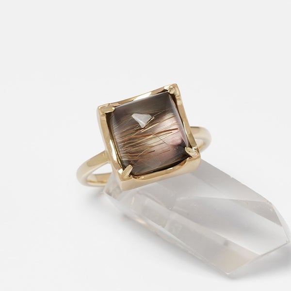 Rutile quartz × Blacklip Shell ring 8.18 /ルチルクォーツ、黒蝶貝