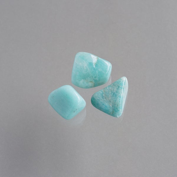 Amazonite tumbled stone 3pcs / アマゾナイト | Hariqua