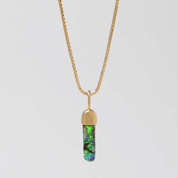 Boulder opal one of a kind necklace A /ボルダーオパール | Hariqua