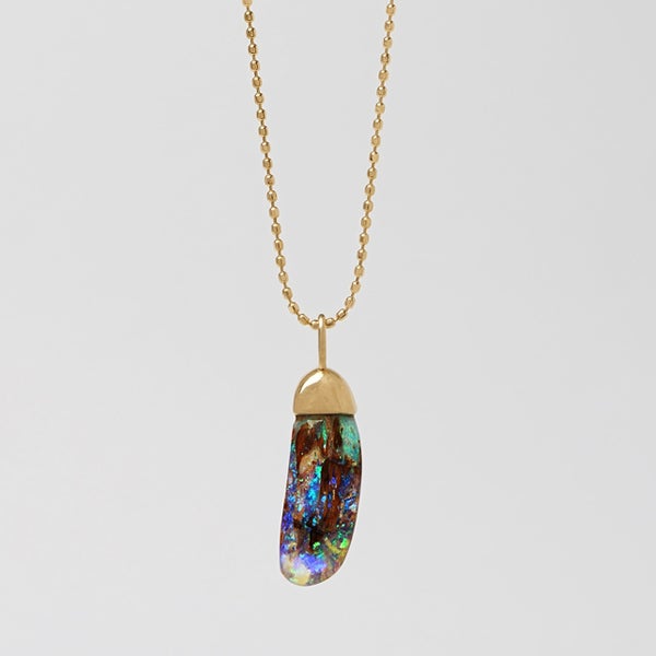 Boulder opal one of a kind necklace B /ボルダーオパール | Hariqua