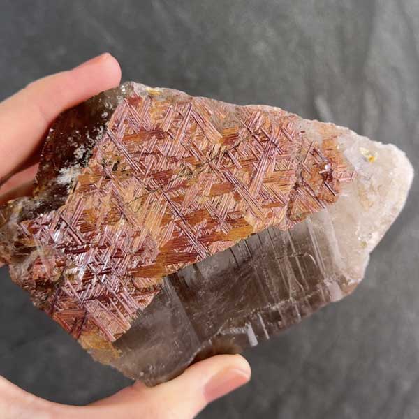 Sagenitic rutile quartz 434g /サゲニティック・ルチルクォーツ