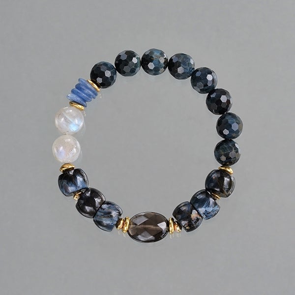 Pietersite × Obsidian bracelet /ピーターサイト、オブシディアン